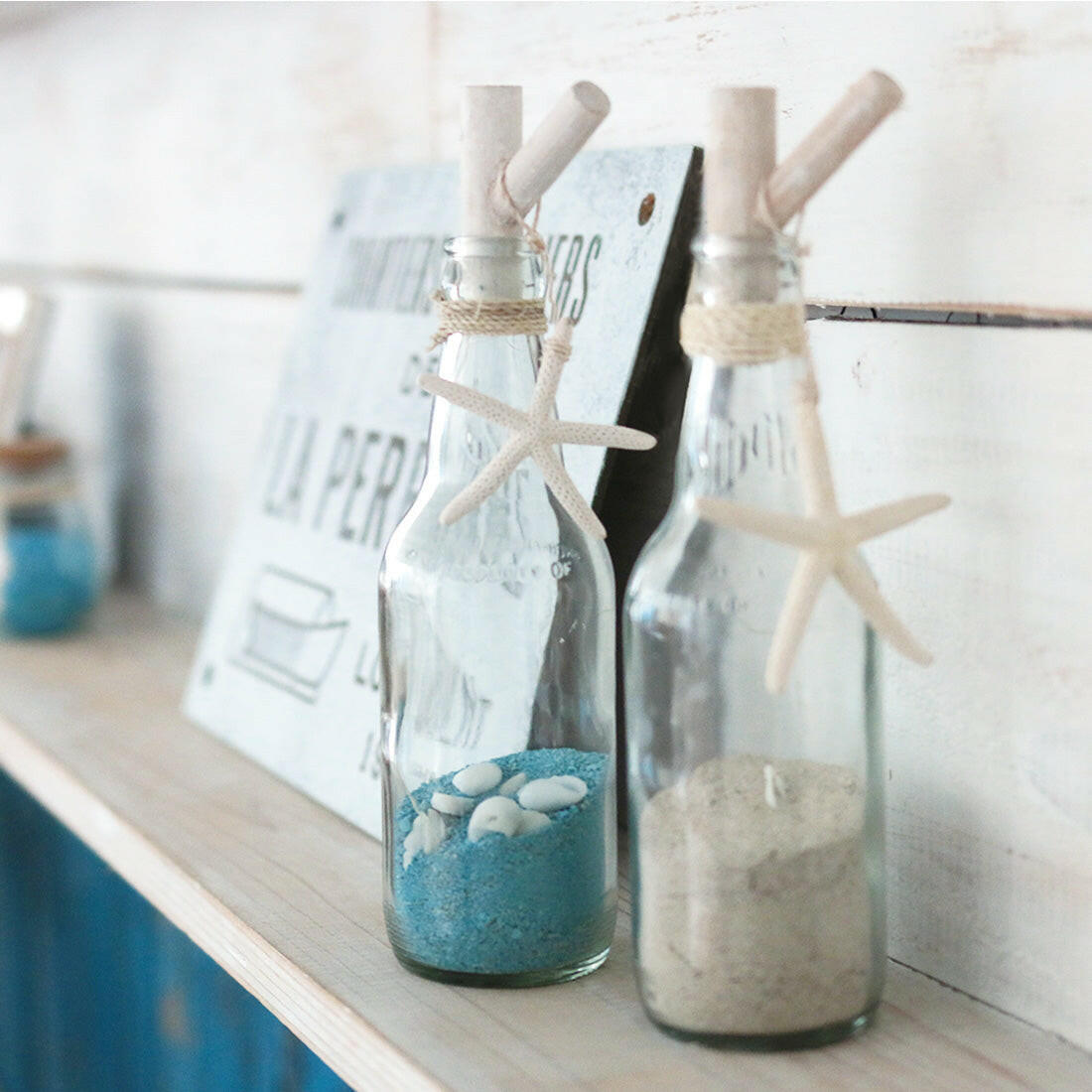 SAND SHELL BOTTLE BLUE.