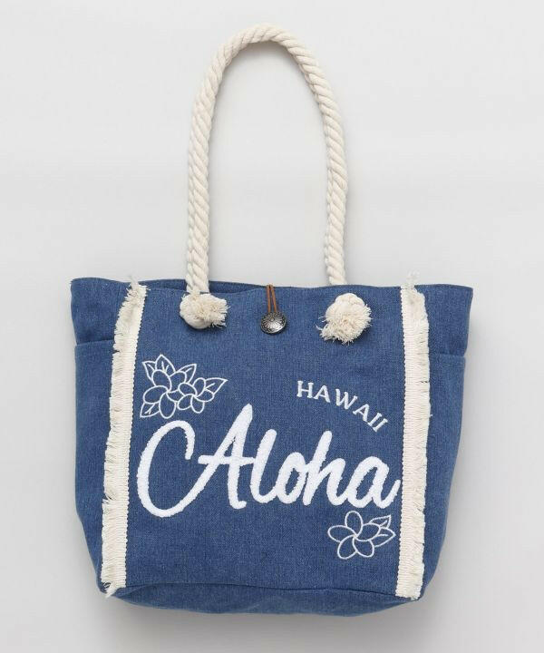 ROPE PLUMERIA DENIMU TOTE.