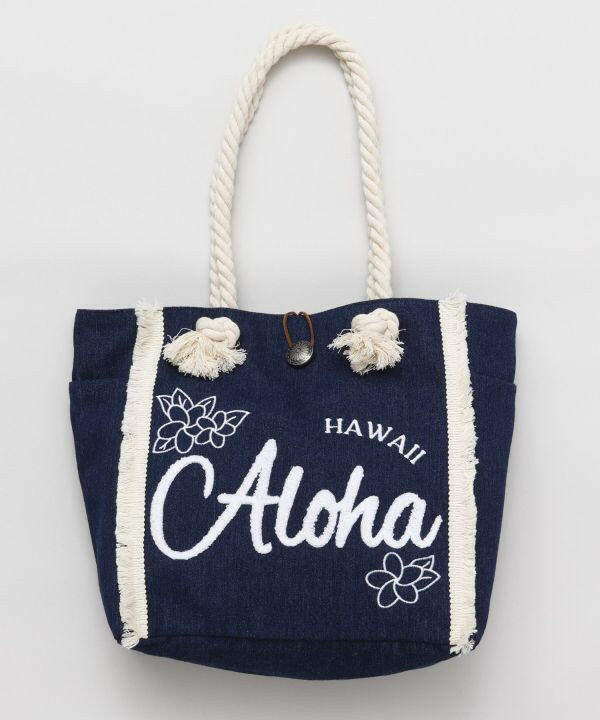 ROPE PLUMERIA DENIMU TOTE.
