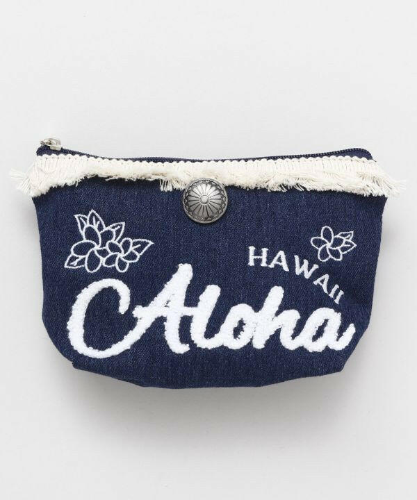 ROPE PLUMERIA DENIMU POUCH.
