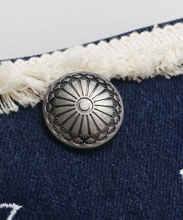 ROPE PLUMERIA DENIMU POUCH.