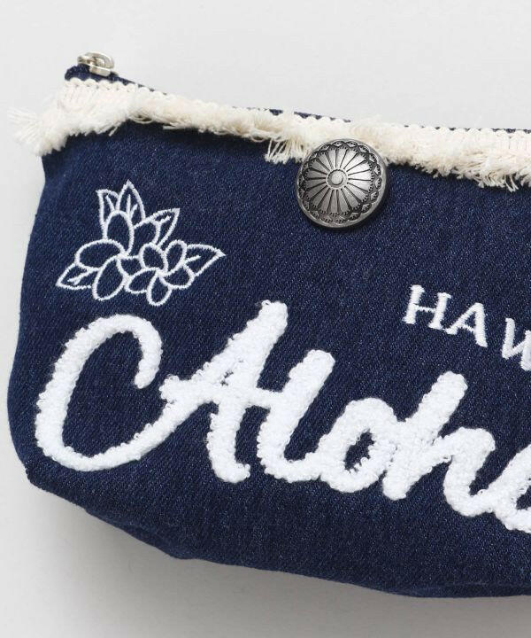 ROPE PLUMERIA DENIMU POUCH.
