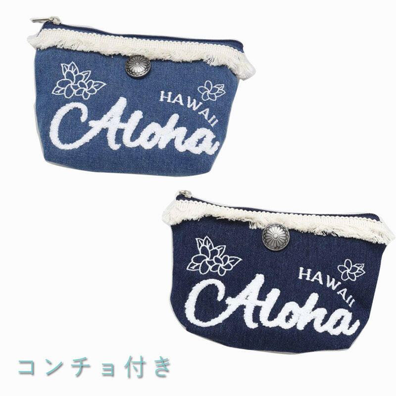 ROPE PLUMERIA DENIMU POUCH.