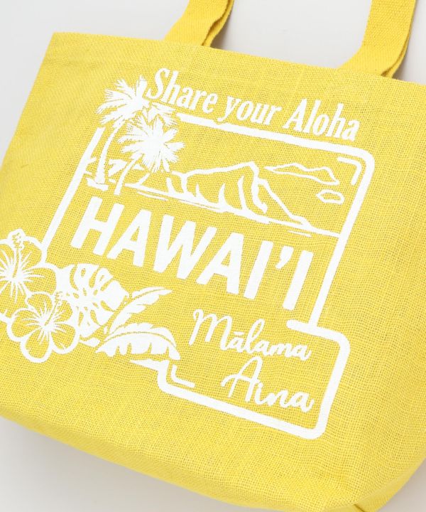 HAWAIIジュートビッグトートバッグ|大容量リゾート&マーケットバッグ