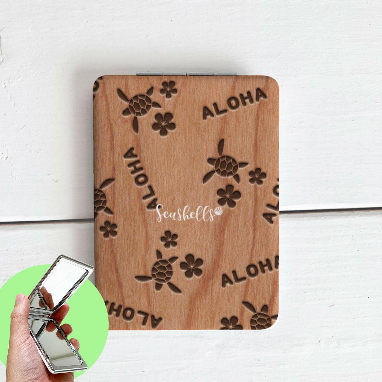 コンパクトミラー WOOD HONU