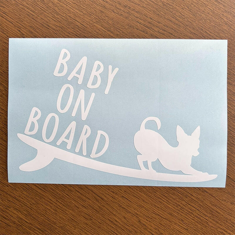 チワワのステッカー サーフボード