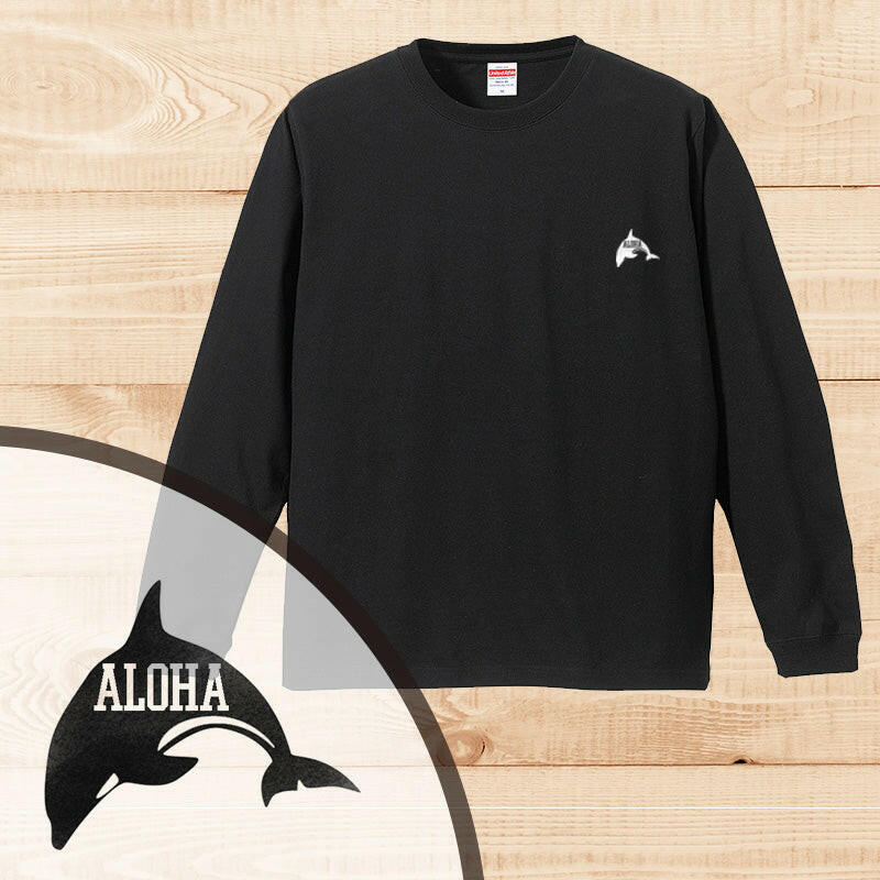 LONG SLEEVE SHIRT DOLPHIN-PALM BLACK