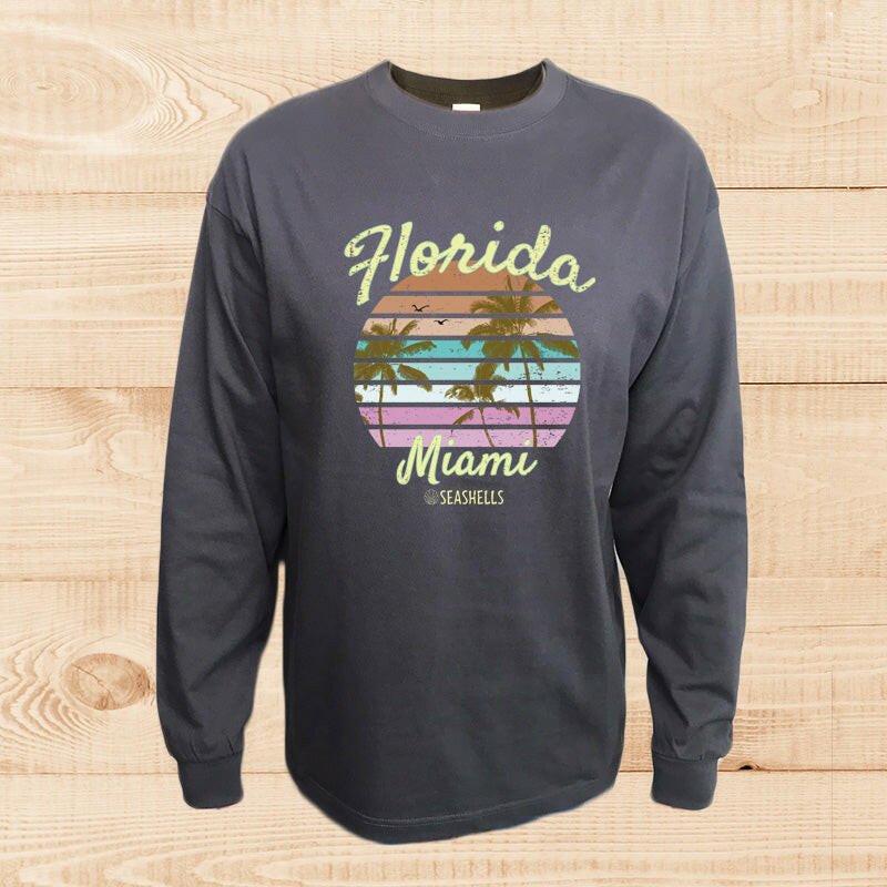 LONG SLEEVE SHIRT FLORIDA CHARKOAL