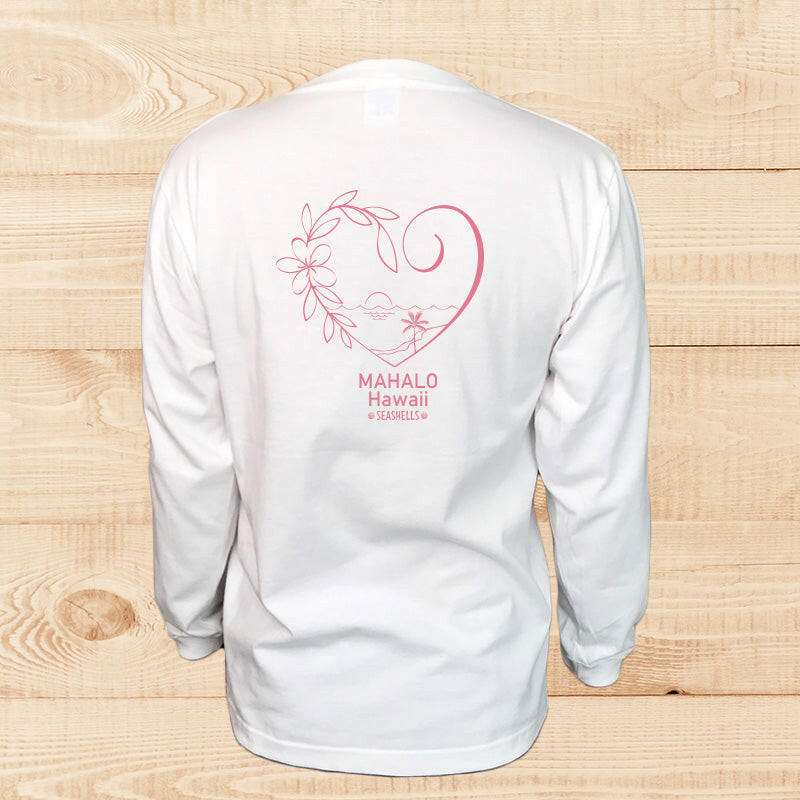 LONG SLEEVE SHIRT HEART-BEACH WHITE