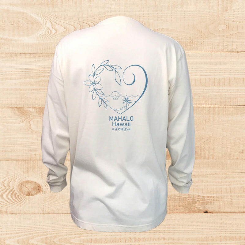 LONG SLEEVE SHIRT HEART-BEACH NATURAL