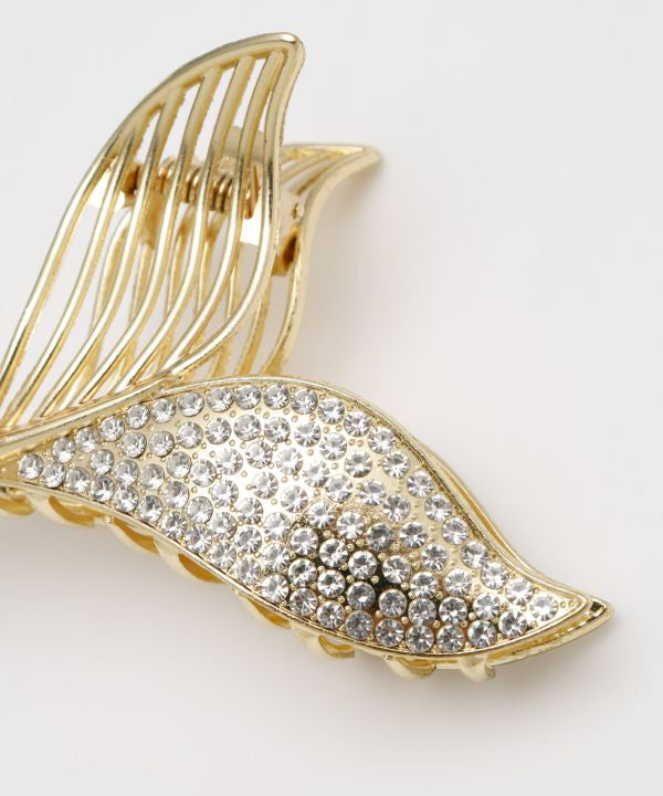 ラインストーンヘアクリップ