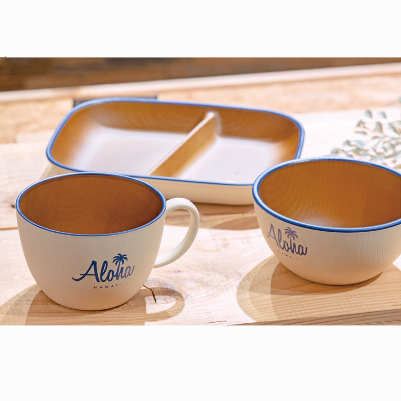 ハワイアン食器 ボウル 木目調 お茶碗サイズ おしゃれ