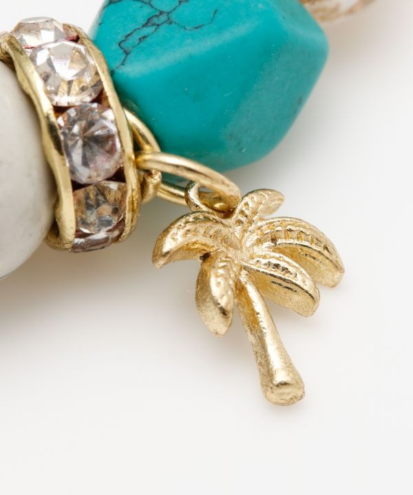 HAWAIIAN BRACELET TURQUOISE PALM TREE