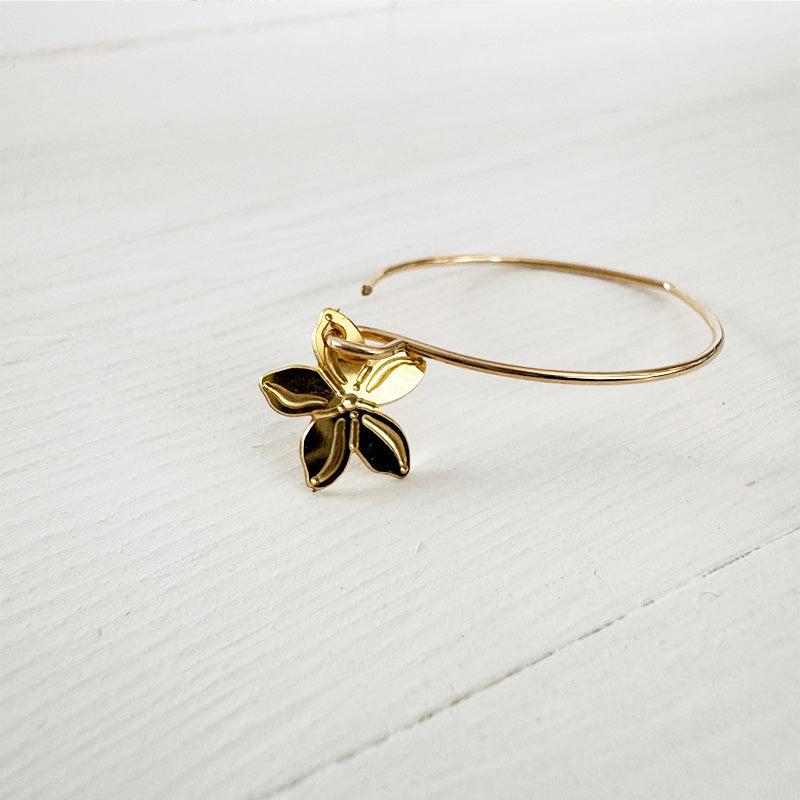 14K プルメリアピアス