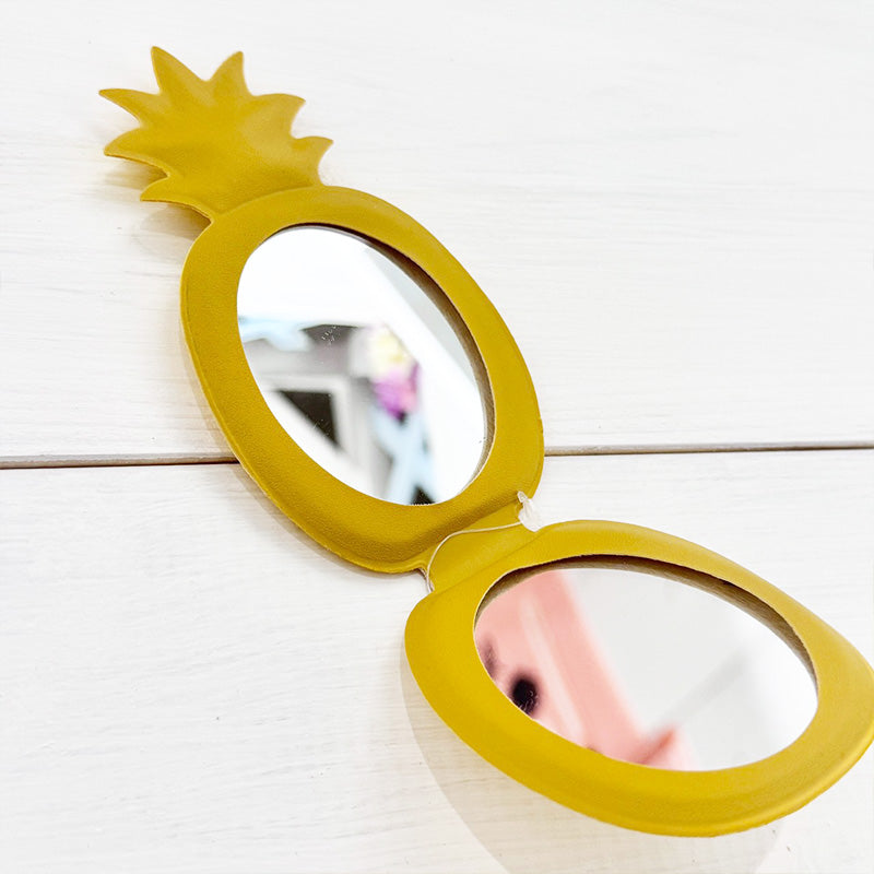 ハンドミラー パイナップル 拡大鏡付