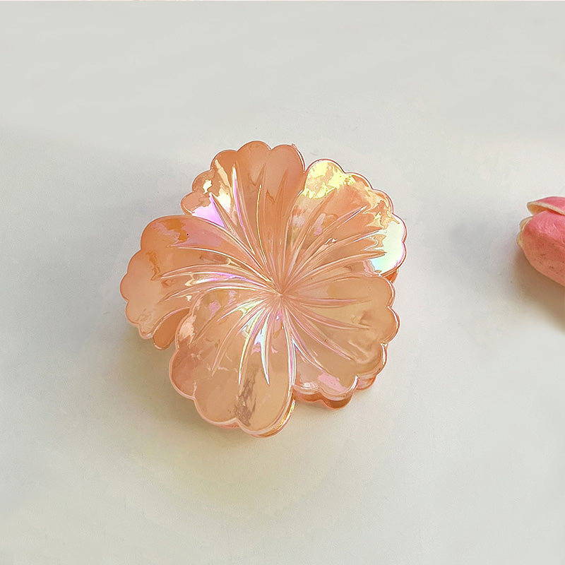 HAWAIIAN SHINE HIBISCUS BARRETTE ORANGE