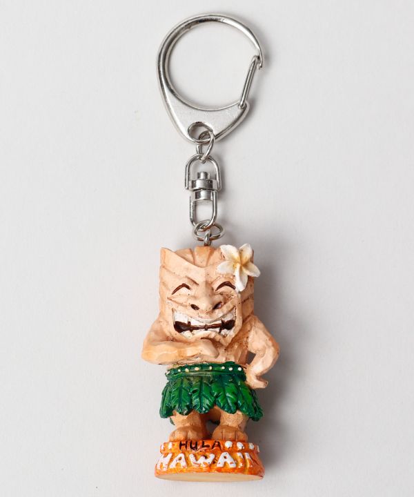 サーフティキのキーホルダー ハワイの神の像TIKIキーチェーン