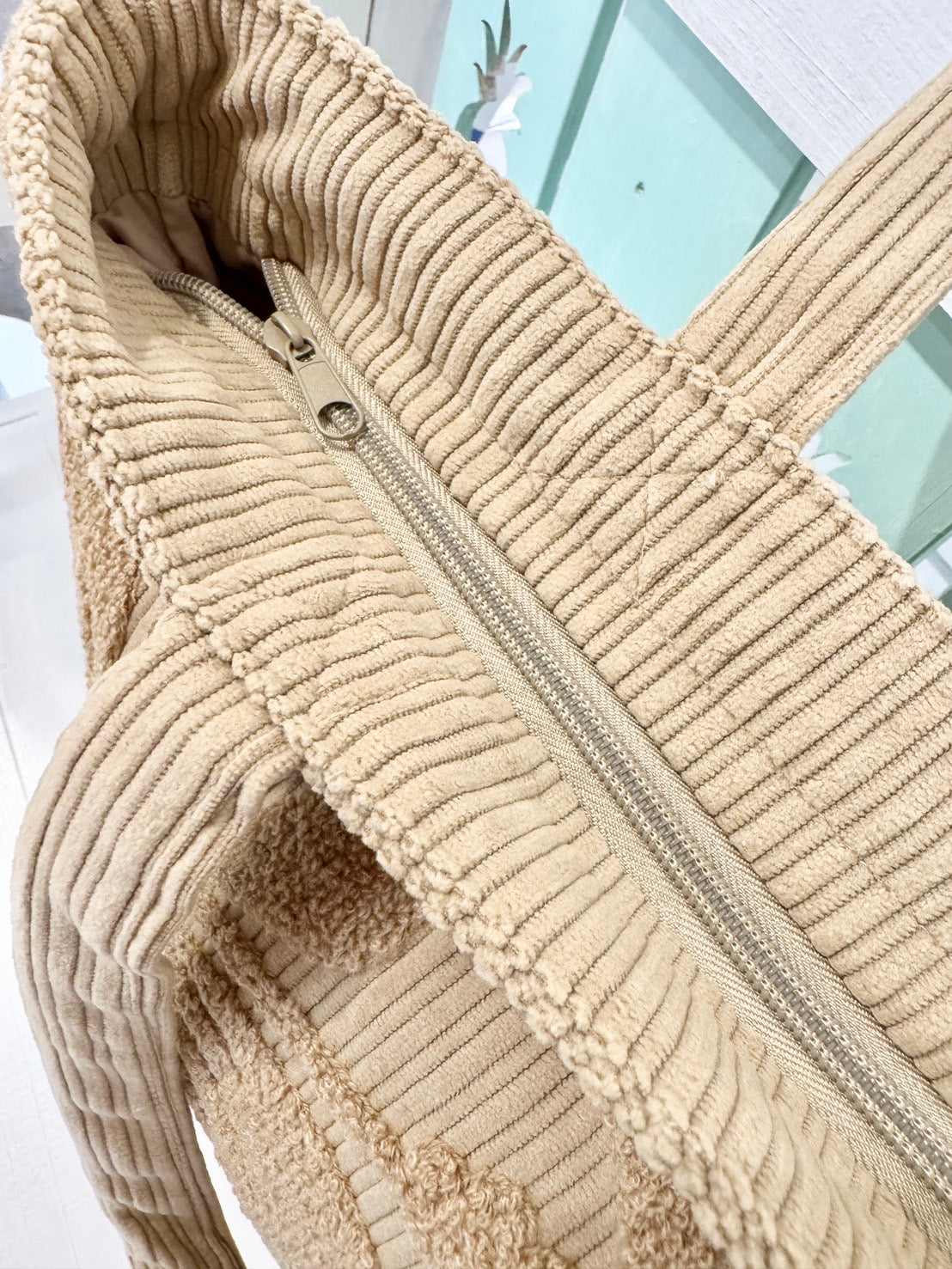 HAWAIIAN TOTE BAG ALOHA MONSTERA BROWN