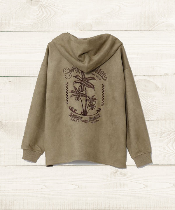 HAWAIIAN HOODIE SURF PALM