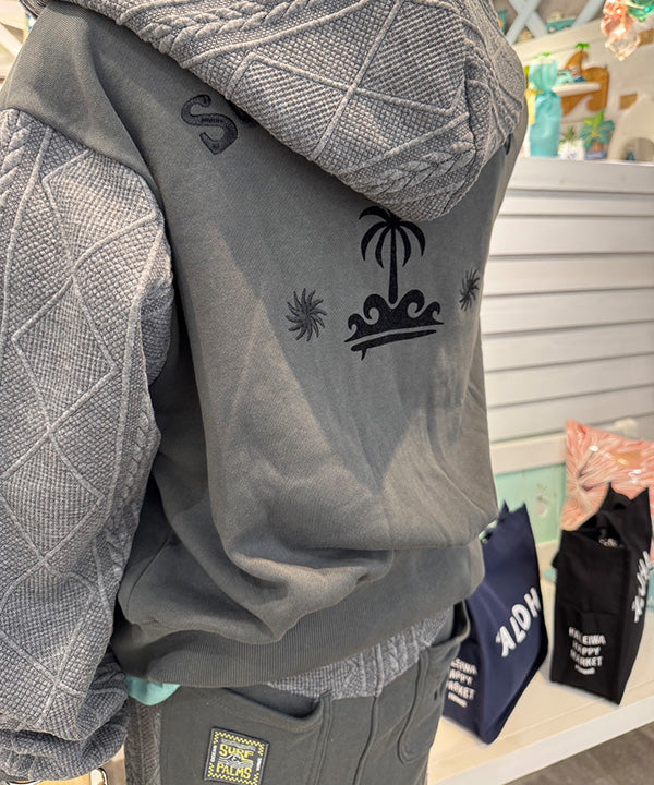 HAWAIIAN HOODIE DAMIAN CHARCOAL