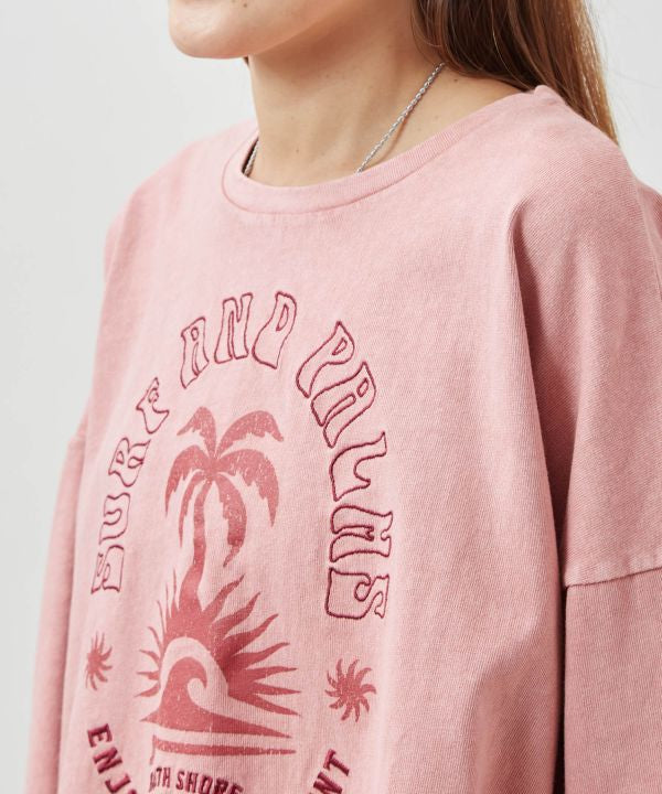 ヤシの木 プリント Tシャツ 長