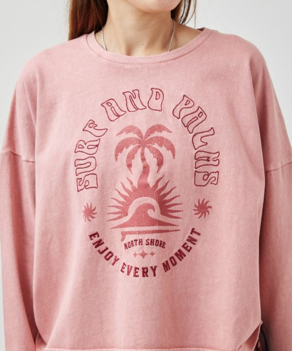 おしゃれデザインハワイアン 長袖Tシャツ