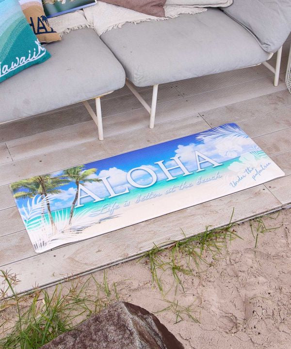 キッチンマット 防水 PVC ハワイの景色