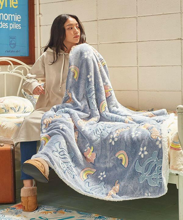 HAWAIIAN BLANKET MAIKAI NAVY M