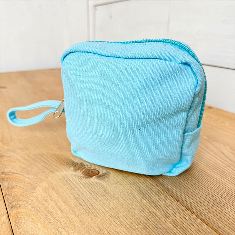 水色手提げ付きポーチ ハワイ