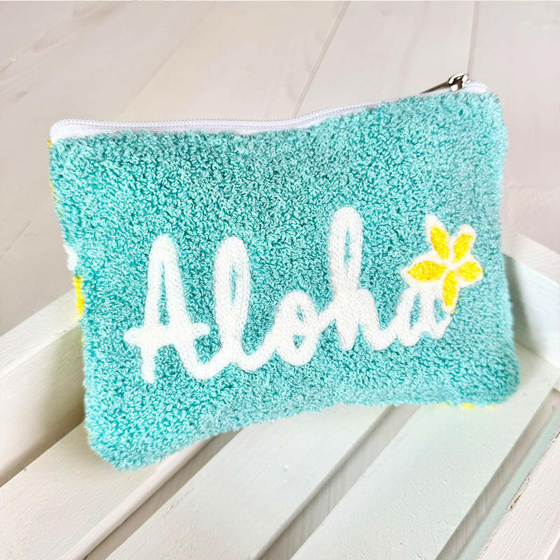 パイル地ポーチ aloha