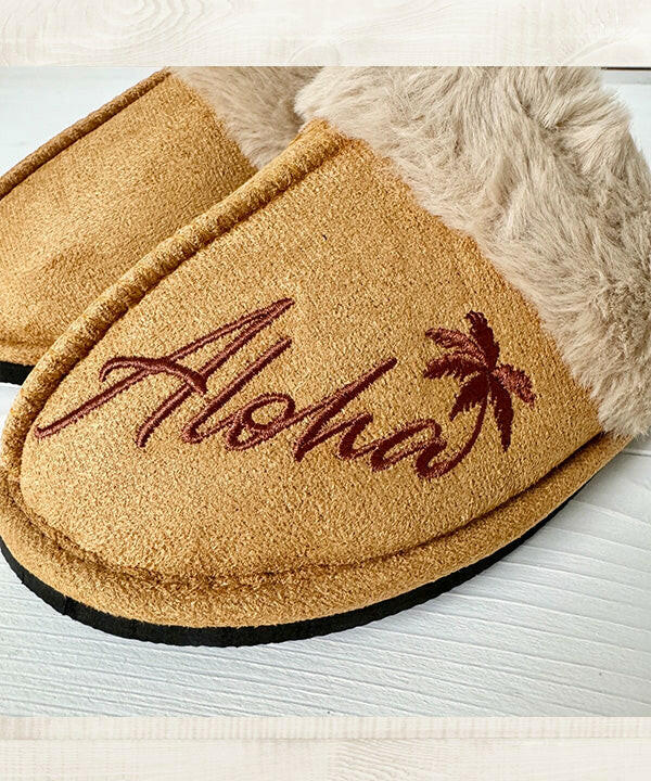 HAWAIIAN ALOHA SLIPPER CAMEL