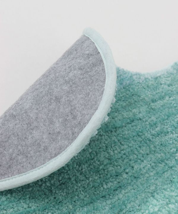 BEACH GRADATION TOILET MAT SET HONU GREEN