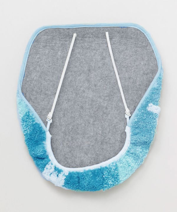 BEACH GRADATION TOILET MAT SET PALM BLUE