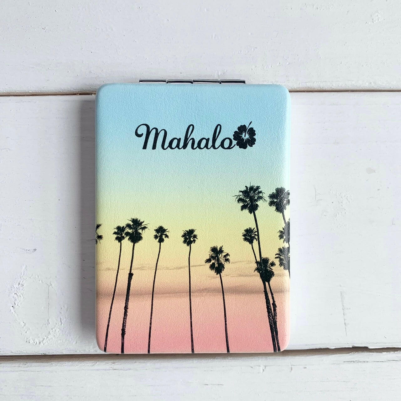 コンパクトミラー SUNSET PALM TREE