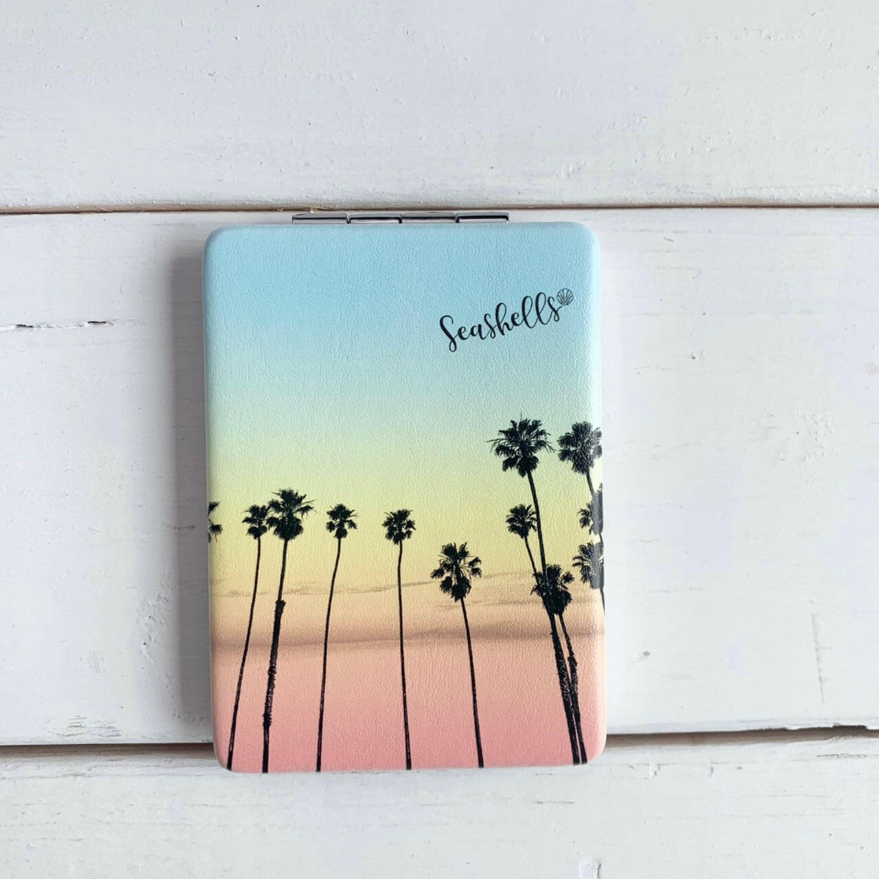 コンパクトミラー SUNSET PALM TREE