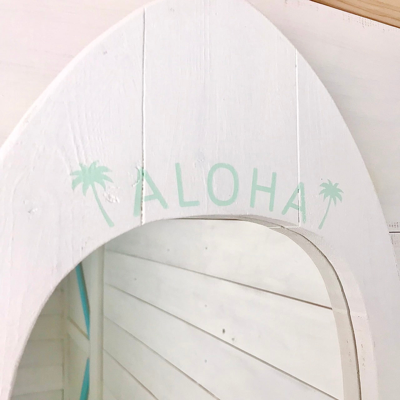 SURF BOARD MIRROR WHITE-lime