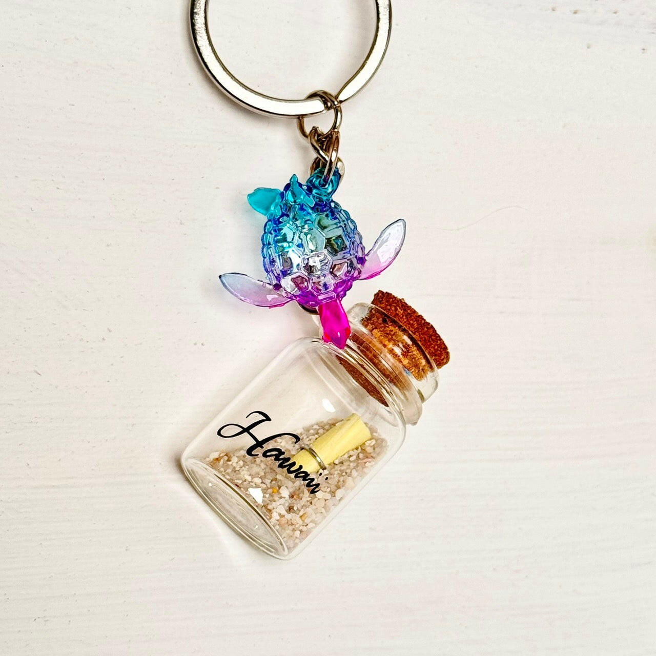 HONU BOTTLE KEY RING BLUE.