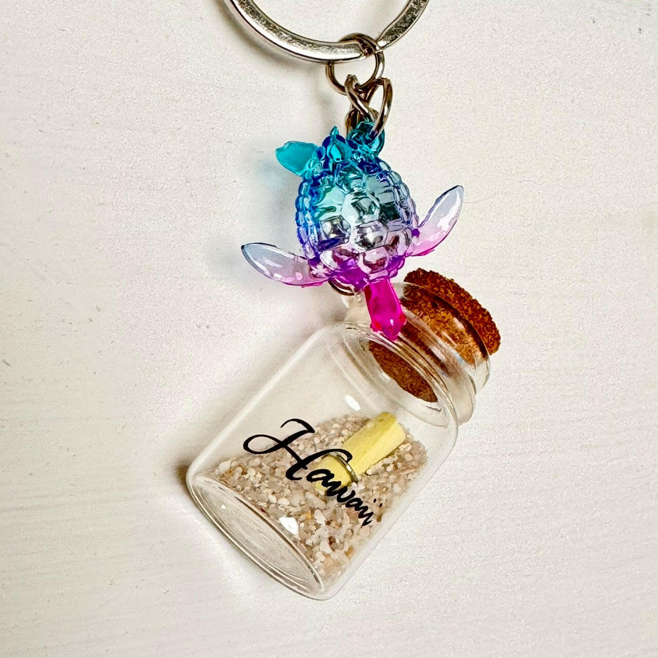 HONU BOTTLE KEY RING BLUE.