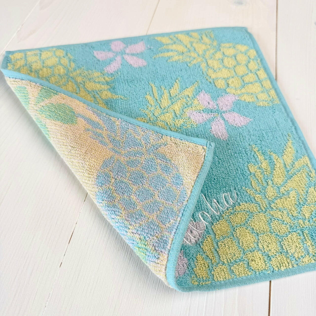 ジャガード織 タオル パイナップル柄