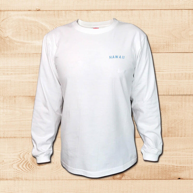 LONG SLEEVE SHIRT WAIKIKI HULA GIRL WHITE.