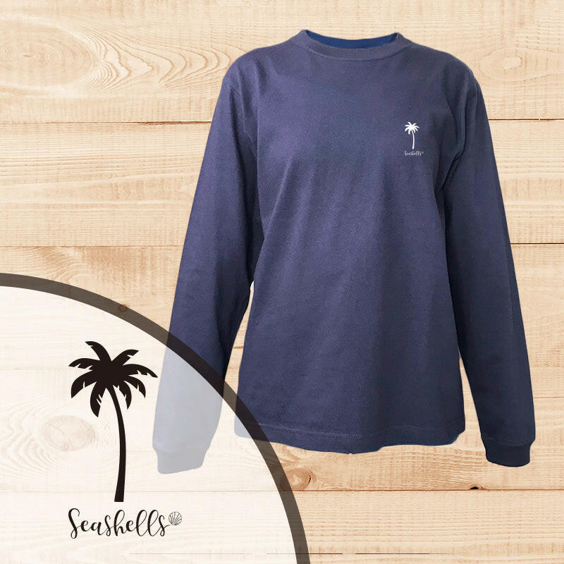 LONG SLEEVE SHIRT PALM NAVY.