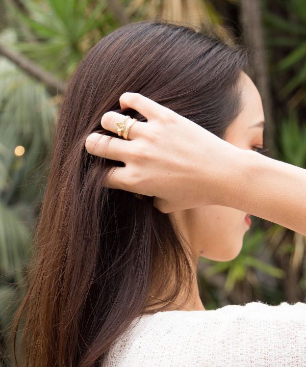 ハワイアンジュエリー調リング ハイビスカス