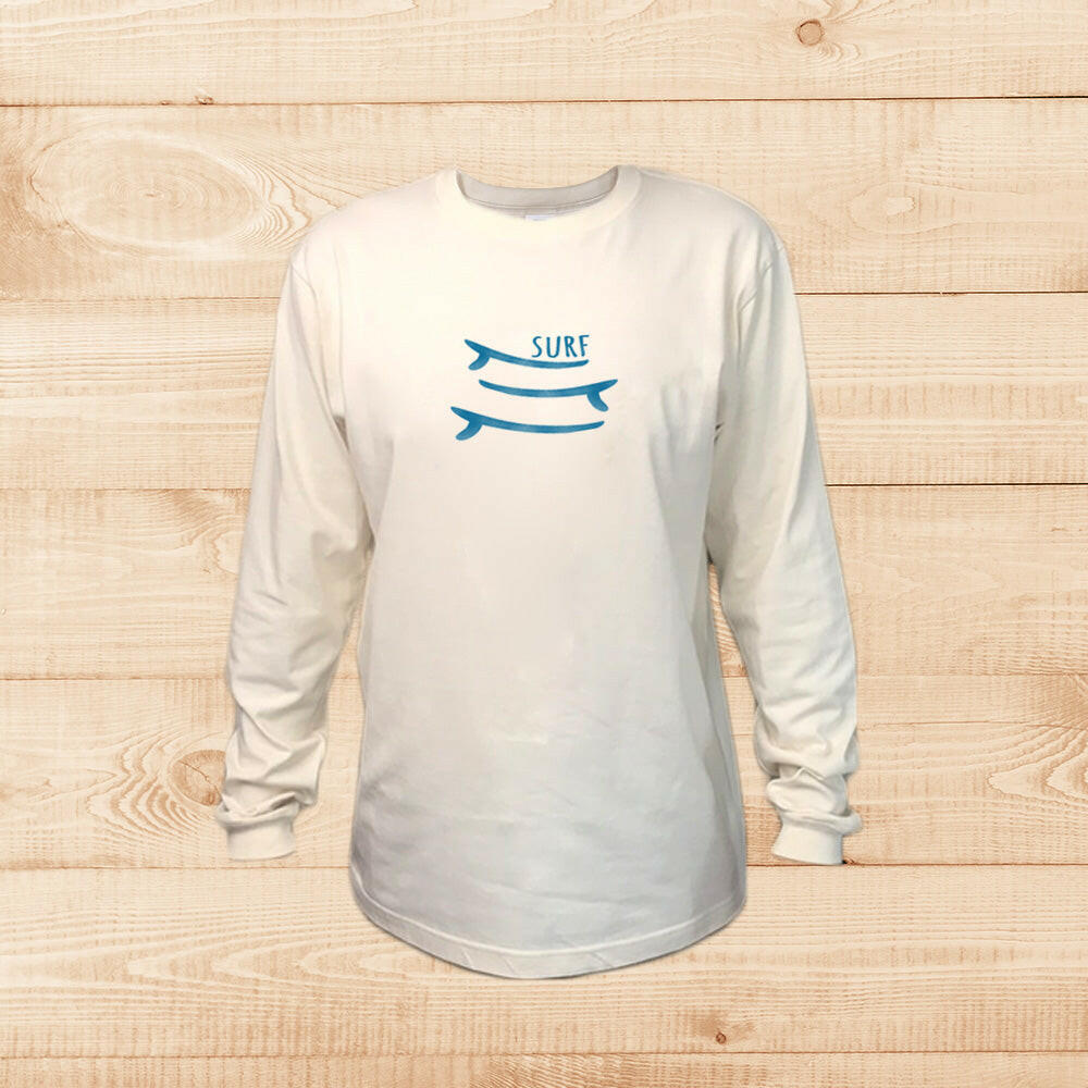 LONG SLEEVE SHIRT SURF BOARDS NATURAL.