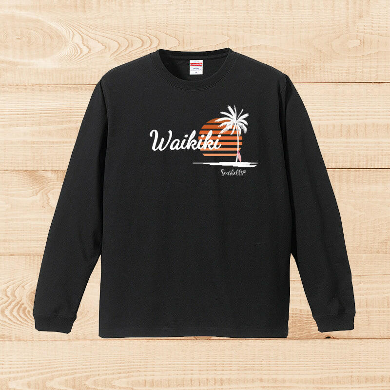 LONG SLEEVE SHIRT SUNSET-PALM BLACK