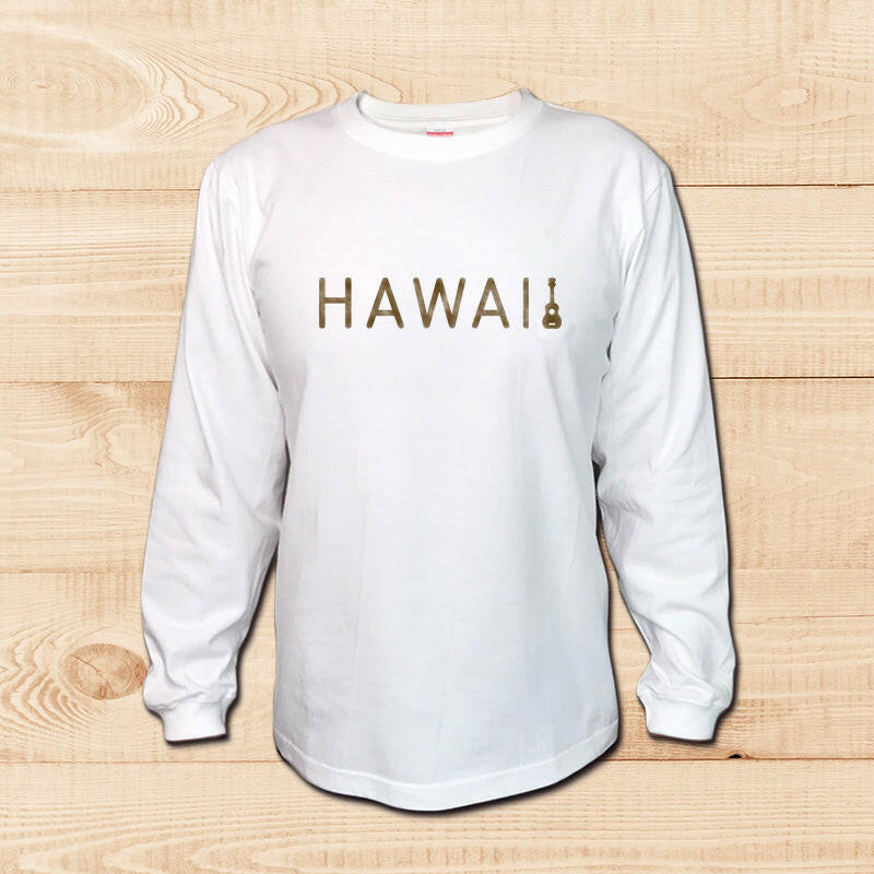LONG SLEEVE SHIRT UKULELE-HAWAII WHITE