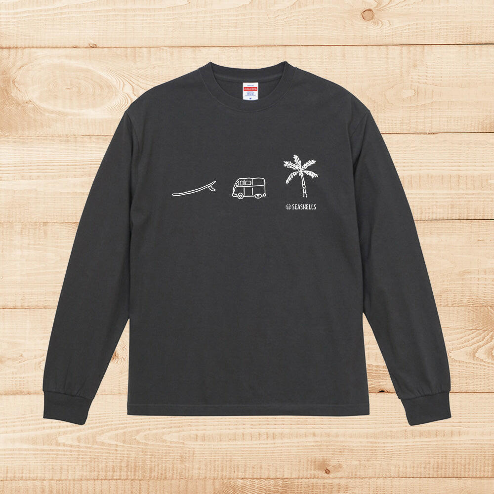 LONG SLEEVE SHIRT SURF VW PALM BLACK
