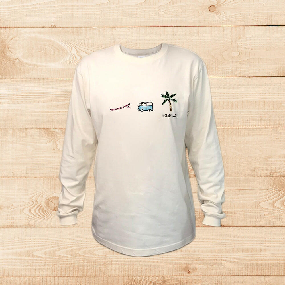 LONG SLEEVE SHIRT SURF VW PALM NATURAL
