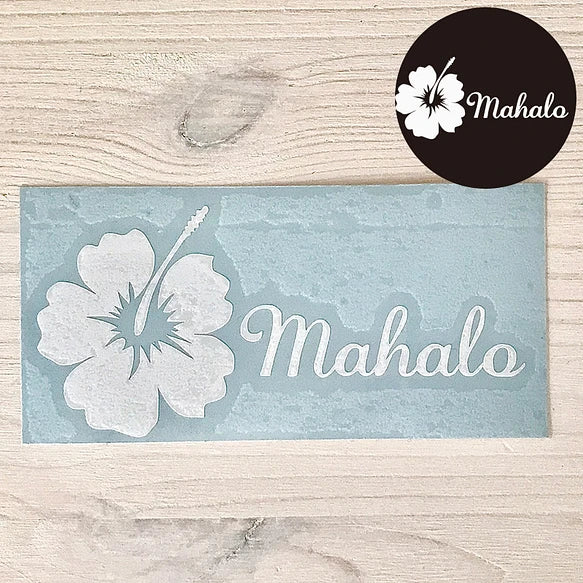 ハイビスカス柄 ステッカー