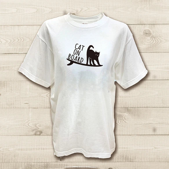 ハワイアンデザインTシャツ SURF CAT　ユニセックスサイズ