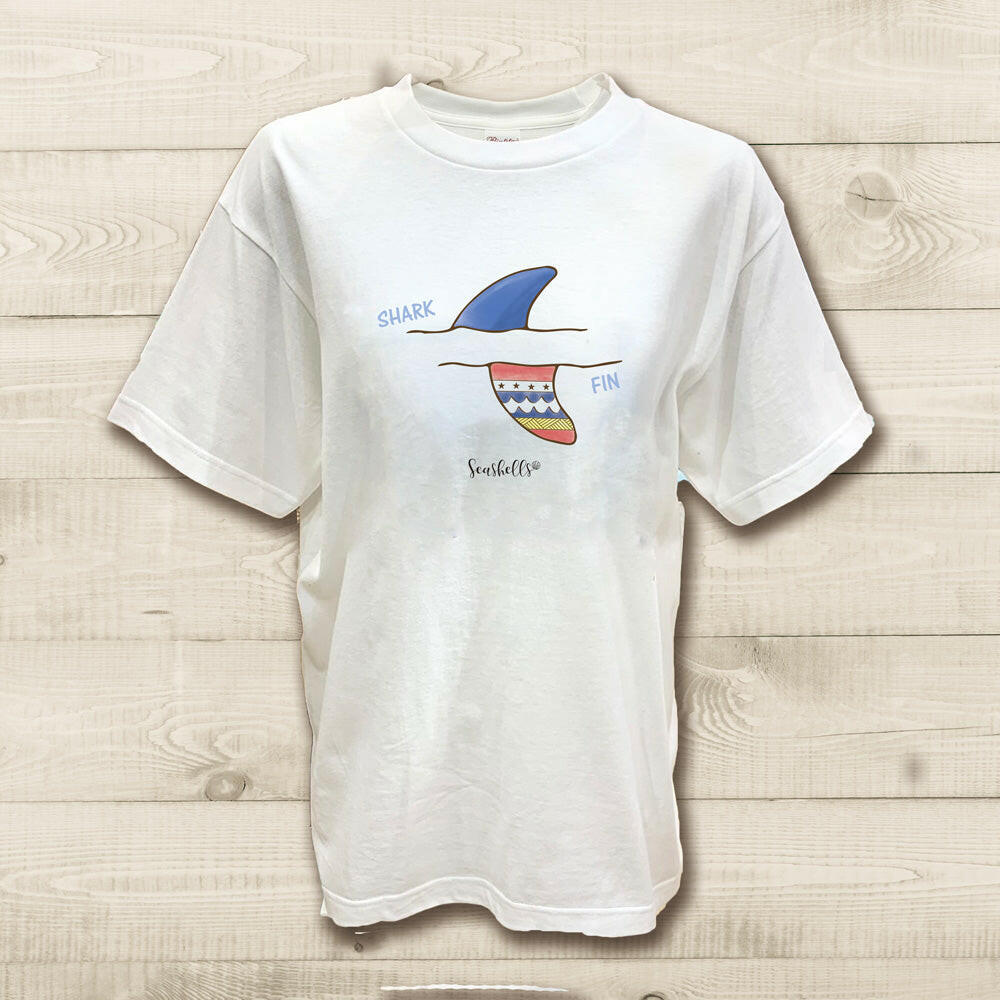 ハワイアンデザインTシャツ FIN- shark ユニセックスサイズ.